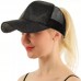 Ladies Fashion Sequins Baseball Cap Open Ponytail Flash Net Sports Shiny Hat US  eb-64528440